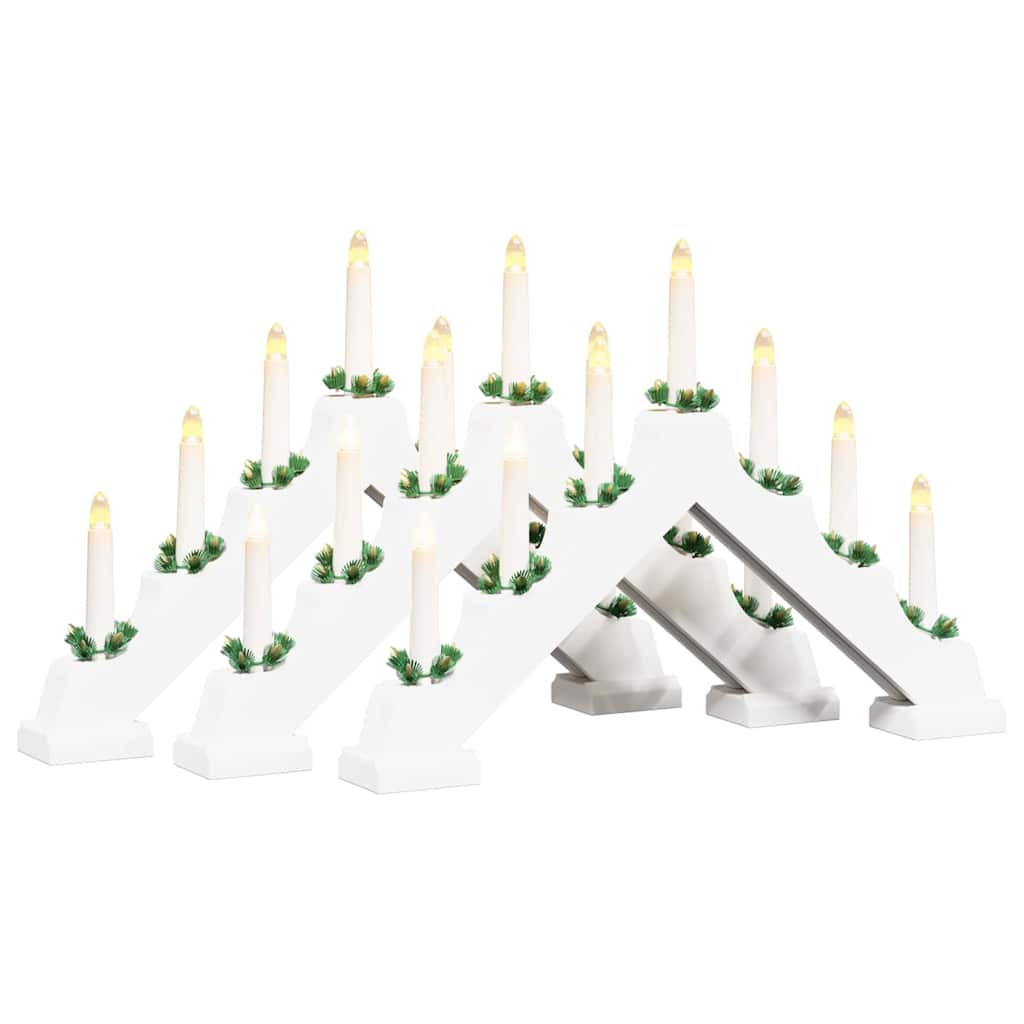 Christmas Candle Bridge 3 pcs White 39.5 x 5 x 29 cm